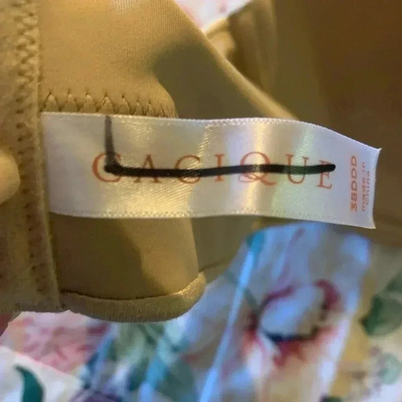 Cacique Womenβs Tan Bra Size 38DDD - Picture 15 of 16